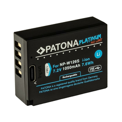 PATONA - Baterija za Fujifilm NP-W126S 1050 mAh Li-Ion Platinum, USB-C punjenje