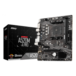 MSI A520M-A PRO matična plošča AMD A520 Vtičnica AM4 micro ATX