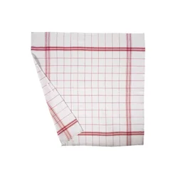 3-piece kitchen towel set, 68 x 68 cm, Pro Chef, Red - Tiseco