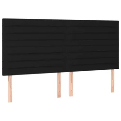 Vidaxl Vzglavje postelje črno 160x5x118/128 cm blago