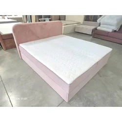 Oblazinjena postelja boxspring FORENA 180x200 cm bež Vzmetnica: Vzmetnica Bonell