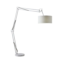 Redo 02-385 - Podna lampa AZAR 1xE27/42W/230V bela/hrom