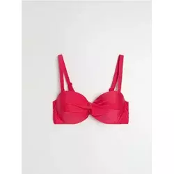 Sinsay - Gornji deo bikinija bandeau sa dekorativnim naborima - roze