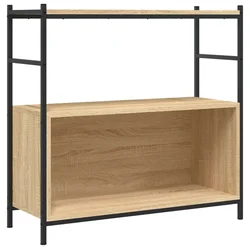 Regal za knjige boja hrasta 80 x 30 x 78,5 cm od drva i željeza