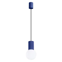 Sollux SL.1739 - Luster na sajli HALO 1xG9/8W/230V prečnik 12 cm plava