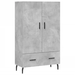Visoka komoda boja betona 69,5 x 31 x 115 cm konstruirano drvo