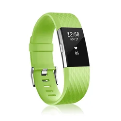 BStrap Fitbit Charge 2 Silicone Diamond (Small) pašček, Fruit Green
