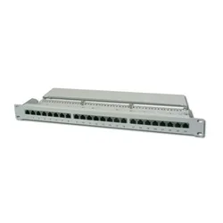 Digitus Patch panel, CAT5E, zaščiteni, 24x 8P8C LSA, 1U, siva