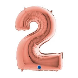 Balon številka 2 rose gold 65 cm