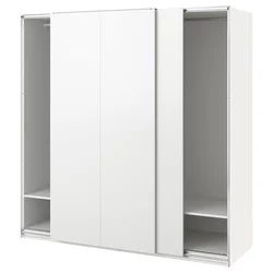 PAX / HASVIK Garderober, bela/bela, 200x66x201 cm