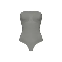 cfab Oblikovanje postave Trägerloser Bodysuit Sculpting Shapewear mit String grafit