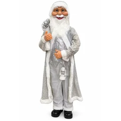Deda Mraz dekorativna figura L-97, 180 cm, Belo-srebrne boje