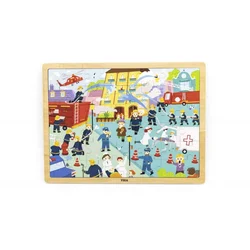 Viga Drvene puzzle za djecu, Gašenje požara, 48 komada