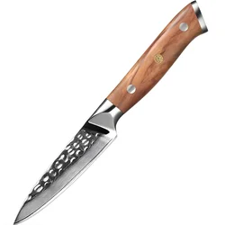 Damaskasti kuhinjski nož ZA-37474 - Paring / Smeđa KP37474