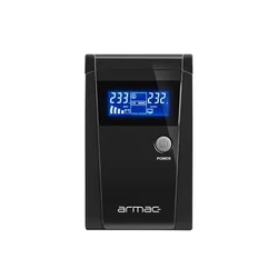 UPS Armac 650VA, 390W, 2X 230V Schuko OUT, RJ11/RJ45 IN/OUT, USB, LCD, Metal Case (O/650F/LCD)