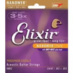 Elixir 16052 Nanoweb 012-053 Žice za akustičnu gitaru