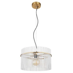 Globo 15698HM - Luster na sajli GORLEY 1xE27/60W/230V prečnik 40 cm zlatna