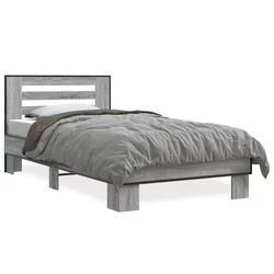 Okvir za krevet boja hrasta 100x200cm konstruirano drvo i metal