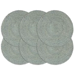 Podmetači 6 kom obični/maslinasti 38 cm okrugli od jute