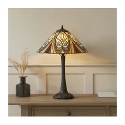 Endon 112185 - Stona lampa Tiffany HECTOR 1xE27/10W/230V prečnika 40 cm