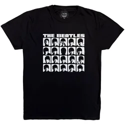 The Beatles Hard Days Night Faces Mono Black XL Majica
