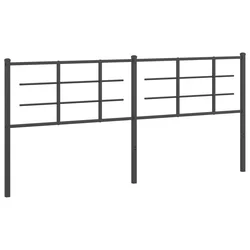 Vidaxl vidaXL Kovinsko vzglavje postelje, črno, 200 cm
