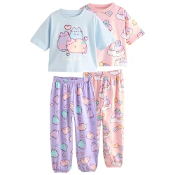 Next Pižama Pusheen svetlo modra/lila/svetlo roza/off-bela