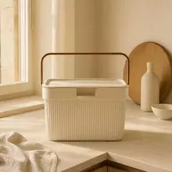 Aberto Design Kutija za odlaganje, 6.2l, Krem