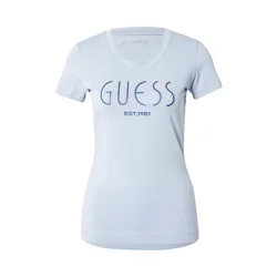 GUESS Majica golobje modra/črna/transparentna