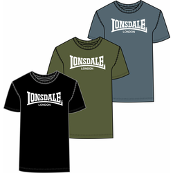 LONSDALE Majica  svetlo modra / temno modra / zelena / bela
