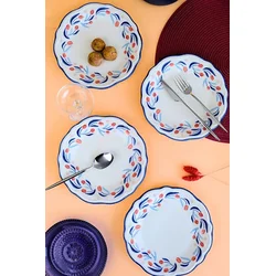 Hermia Set dezertnih tanjira, 4 komada, Šareni