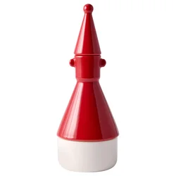 VINTERFINT Držač čajne svećice/držač sveće, bela/crvena, 22 cm