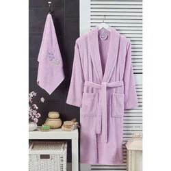 Lessentiel Maison Set Bademantil s ručnikom Cora, ljubičasta