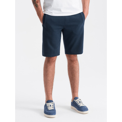 OMBRE Moške bombažne hlače BASIC Dark Blue MDN125758 S