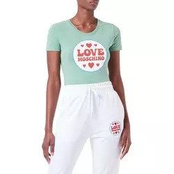 Love Moschino Ženska majica kratkih rukava W4H1920E1951-R07, Zelena