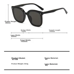Baixiaoshe Unisex naočare za sunce, Sive