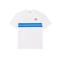 LACOSTE Majica modra / črna / bela