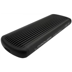 HDD SSD Rack LC Power LC-M2-C-NVME-2 Enclosure for NVMe M.2 SSD USB3.2 Gen.2x1 Type C Black