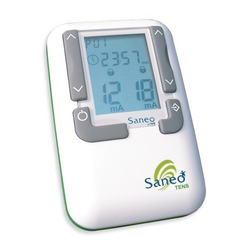 TENS aparat SaneoPro (Tens SaneoPro + Torbica + Velike elektrode + Polnilec s polnilno baterijo (170,60 eur))