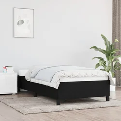 Vidaxl Posteljni okvir črn 80x200 cm blago