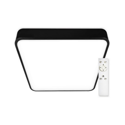 Top Light - LED prigušiva stropna lampa LED/51W/230V kvadratna crna + daljinski upravljač