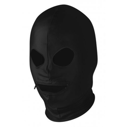 maska z zadrgo črna