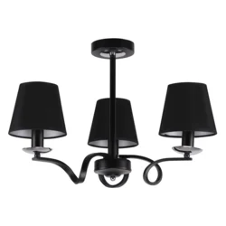 Mitea M11052-3 luster sa 3 crna abažura, crni, 3xE14