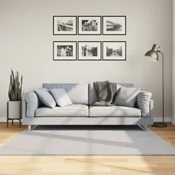 Tepih HUARTE kratkih vlakana mekani i perivi sivi 160x160 cm
