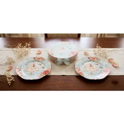 Tanjiri dezertni pastel plavi Love 19 cm, set 2 kom OP25449