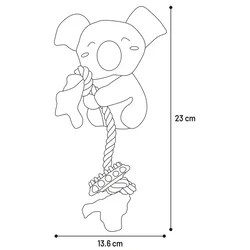 Flamingo Didi Panda igrača za kužke z vrvjo 23cm