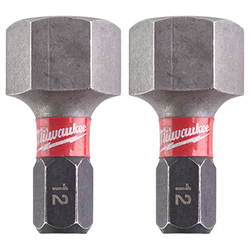 Milwaukee udarni bitsevi HEX 12 x 25mm 1/4 2 kom 4932430900