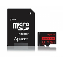 Apacer microSDXC 128 GB, memory card (Class 10, UHS-I, R85) AP128GMCSX10U5-R