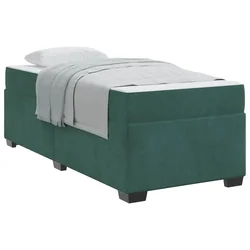 Vidaxl Konstrukcija postelje Temno zelena 80 x 200 cm blago