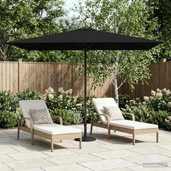 Vrtni suncobran 200 x 300 cm Poliester Pravokutni Crna